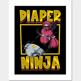 Diaper Ninja - Diapering baby Posters and Art